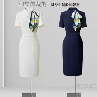 前台接待上班服洋装气质女神范案场客服工装样品屋展示中心美容院