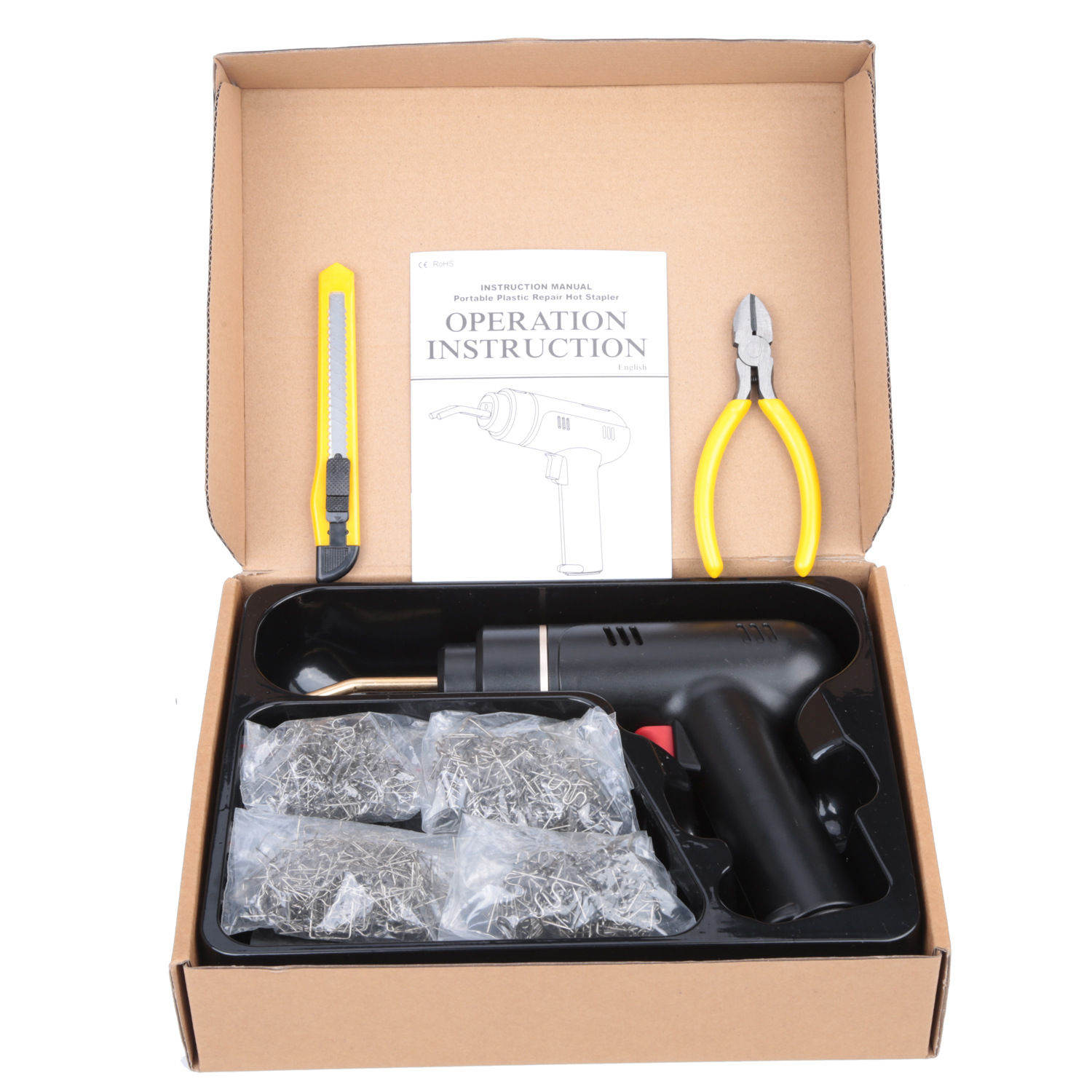 锂电池充电款汽车保险杠塑料修复机 无线塑料维修工具套装送400钉