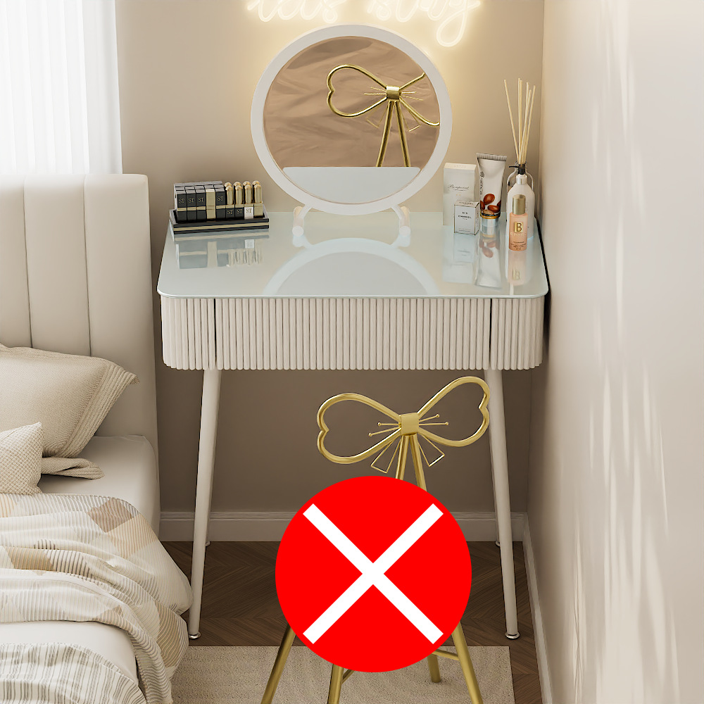 72cm 테이블 원형 거울 (의자 제외)