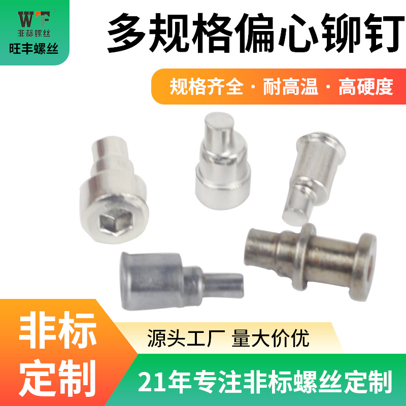 多台阶不锈钢偏心铆钉门窗紧固件内六角偏心螺丝五金冷镦非标螺栓