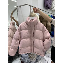 羽绒服短款女冬季新款韩版小个子色休闲面包服白鸭绒外套一件批发