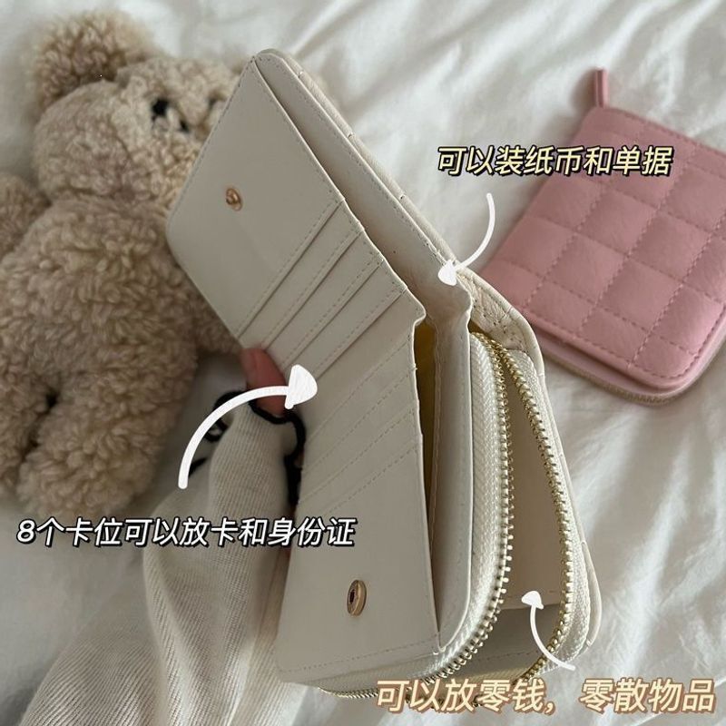 Simple tofu-style multi-functional student girl Japanese-style cute portable 80% off buckle coin purse card holder Simple tofu-style multi-functional student girl Japanese-style cute portable 80% off buckle coin purse card holder
