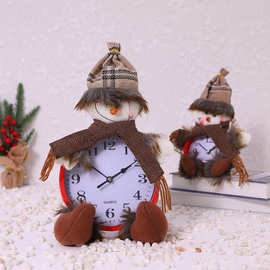 圣诞雪人闹钟挂钟摆件圣诞节送学生礼物礼品圣诞装饰品跨境新品