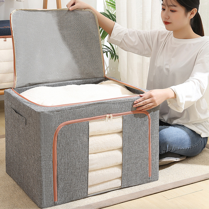 두꺼운 옥스포드 천 수납함, 접이식 이불, 옷, 바지 보관 정리함, 도매 휴대용 수납함