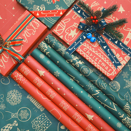 Year of the Rabbit Christmas gift box gift wrapping paper Christmas Eve apple exquisite bouquet flowers gift wrapping paper