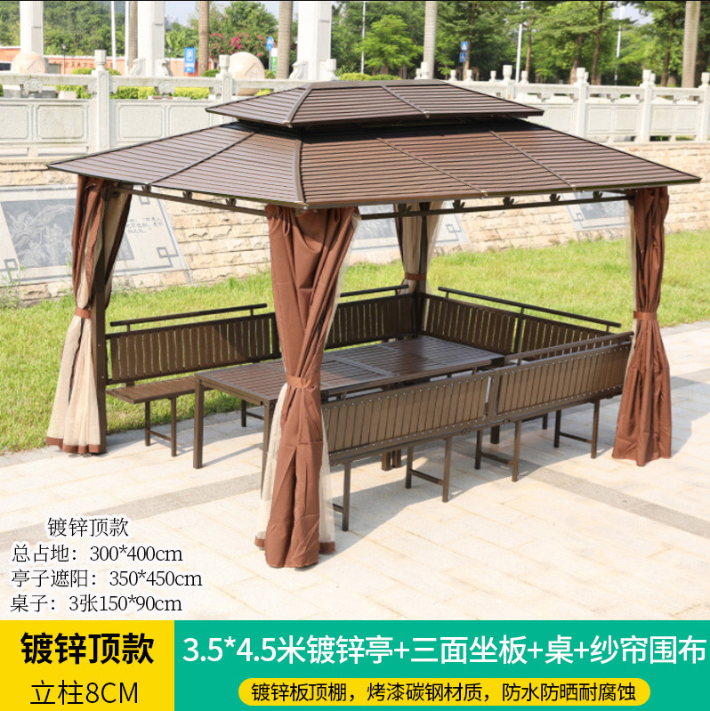 Pabellón al aire libre Villa patio hierro jardín toldo al aire libre nuevo estilo chino techo ocio granja pabellón