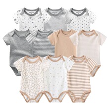 2023 Unisex Solid Color 5Pieces Baby Girl Clothes Cotton�羳