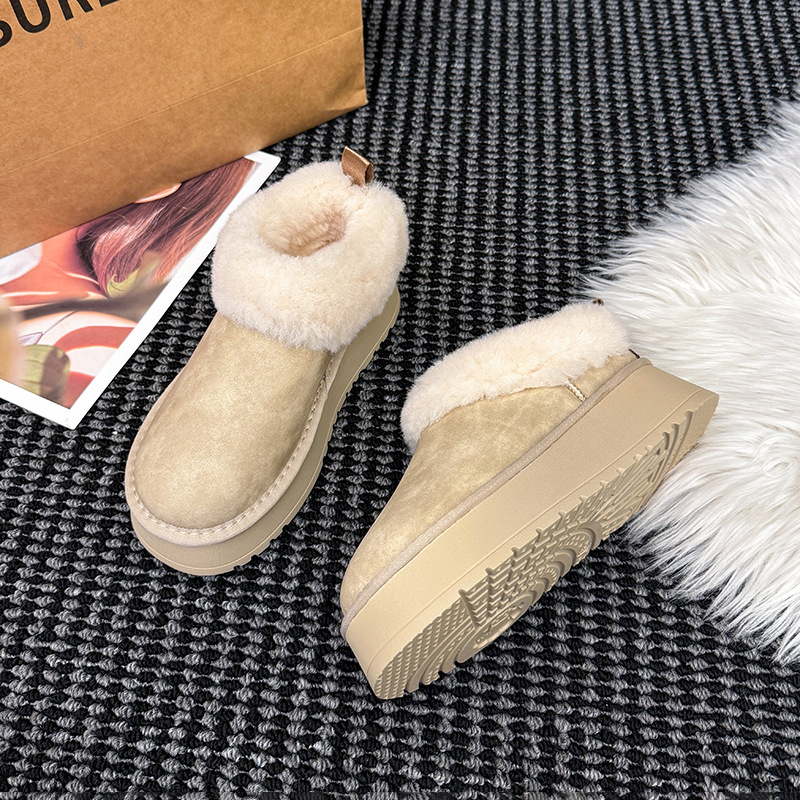 Women's Winter Snow Boots With Fleece Lining And Non-slip Sole_voghion.com