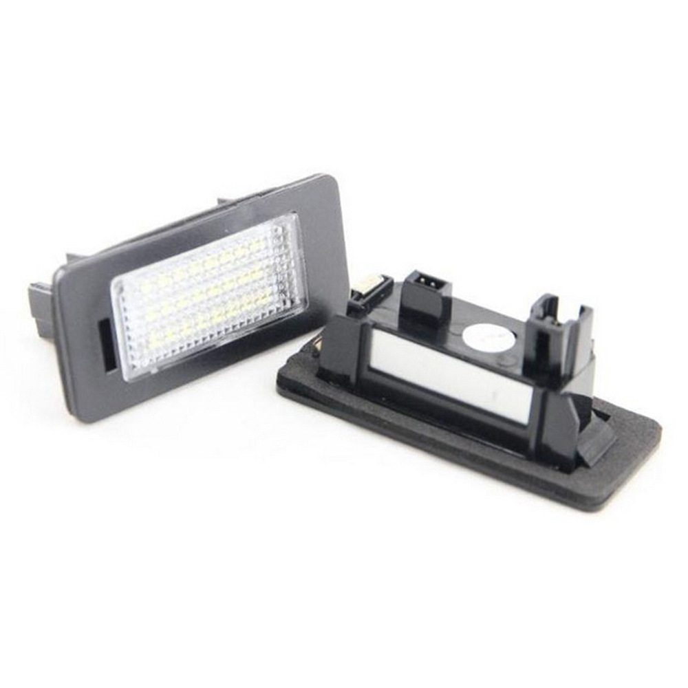 Suitable for Volkswagen Golf 10-12 T4 90-03 93-04 license plate lights, 24 LED white lights with black frames, 2 pieces