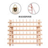 The decorative mouth solid wood storage rack can fold the storage line baking tool to organize the wooden shelf squeezing the flower mouth shelf