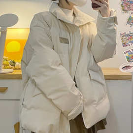 奶fufu羽绒棉服女冬季2024新款爆晋江棉衣短款韩系小个子保暖外套