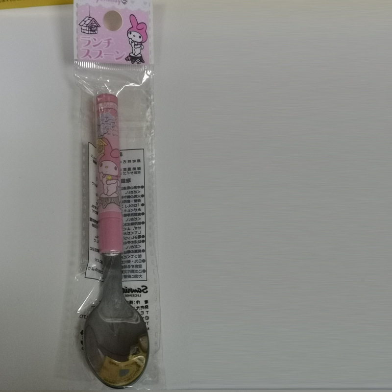 サンリオハローキティ漫画ステンレススプーン子供食器フォークスプーン屋外ポータブル便利な携帯