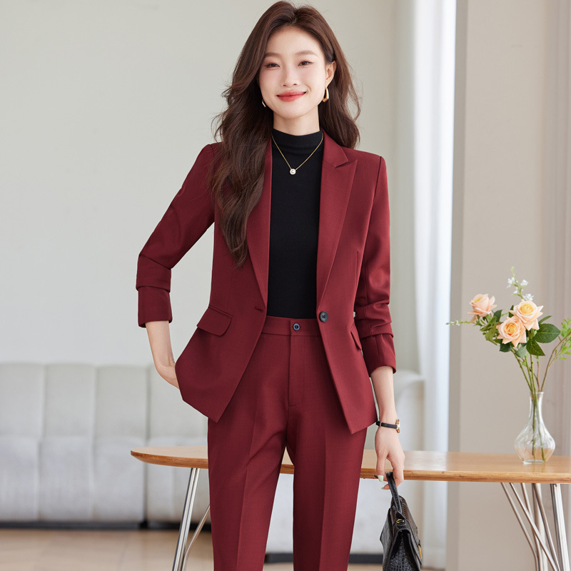 Suit Autumn and Winter Fashion New Professional Temperament Suit High-End Petite Fashion Suit Suit Women's Jacket Suit