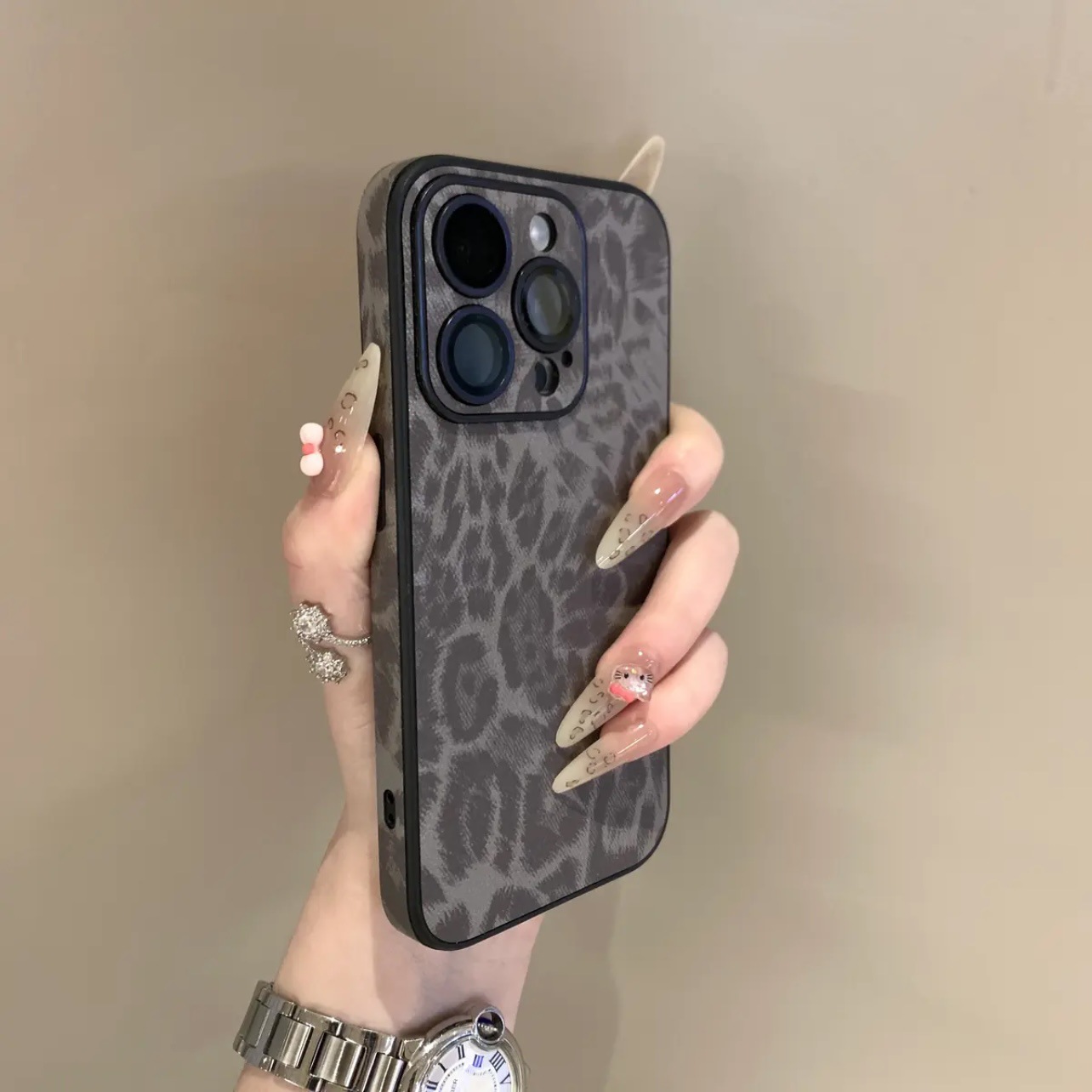 Estudo de leopardo para iPhone17 protector 15promax Apple 15 con película de lente transfronteriza
