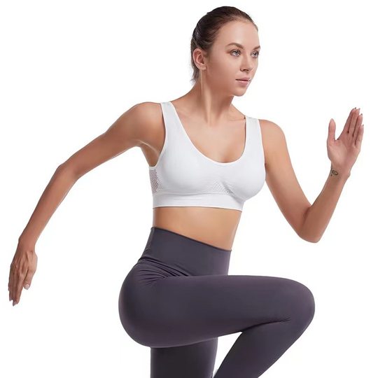 sportbra Foreign Trade Grid Hollow Breathable Sports Bra Cross-border plus size Yoga Running Sports Underwear