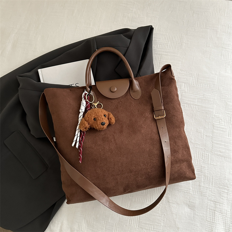 Bolsa de mano de gran capacidad de terremoto esmerilado para mujeres 2024 nueva moda retro bolso de mano coreano bolso de transporte