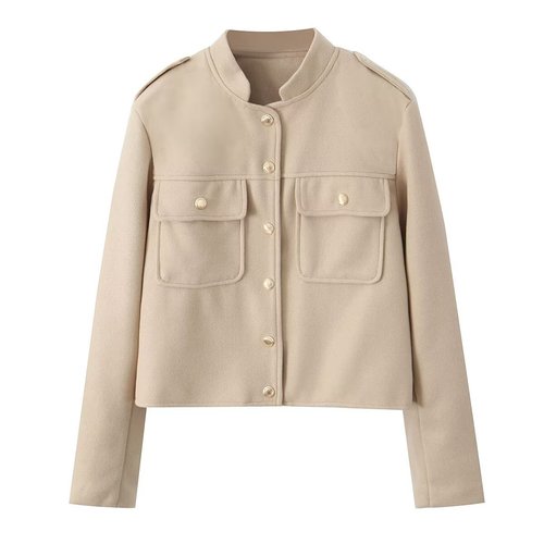 European and American Style Autumn and Winter Women's Clothing Designed Versatile Soft Short Jackets