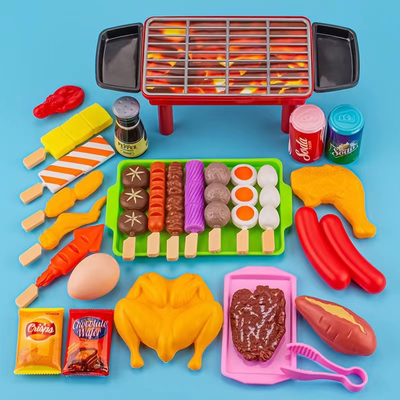 Barbecue toys 27pcs [bag] with barbecue grill