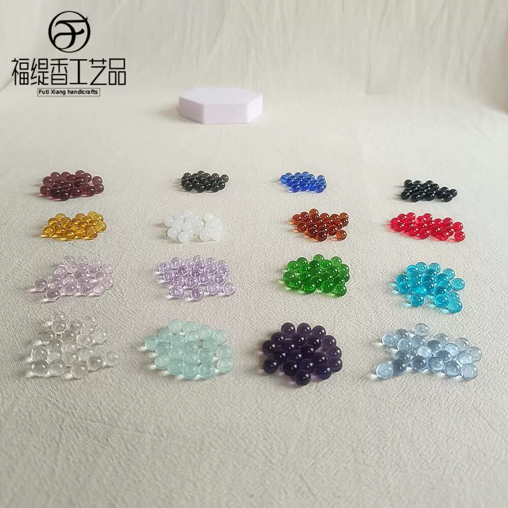6mm玻璃珠彩色水晶球玩具精度实验装饰按摩多色饰品实心红玻璃球