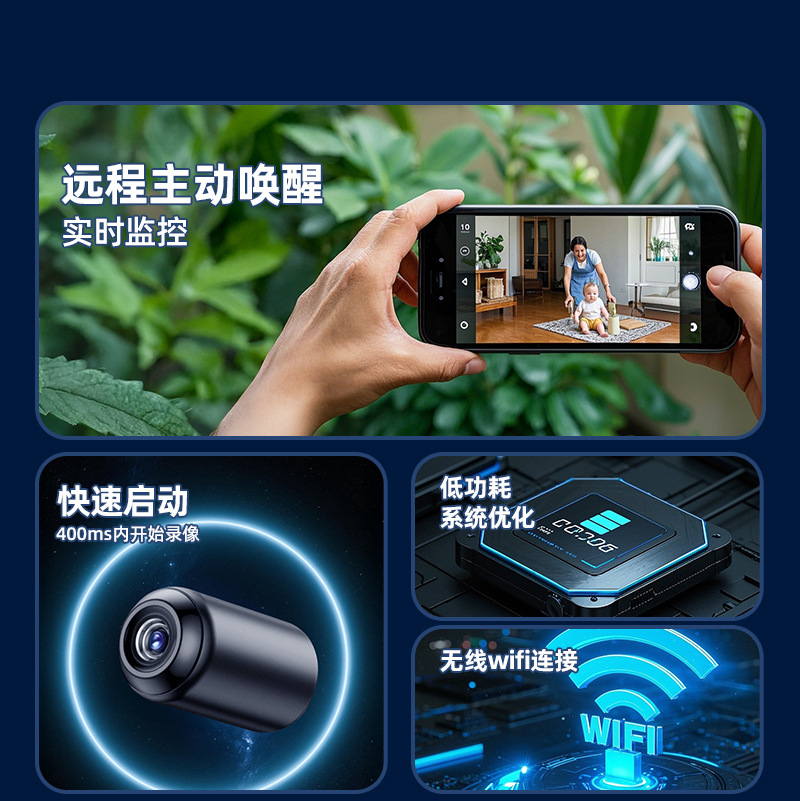 Smart wireless surveillance camera, unplugged surveillance camera, APP remote monitoring, Little Eagle, Take a look undefined