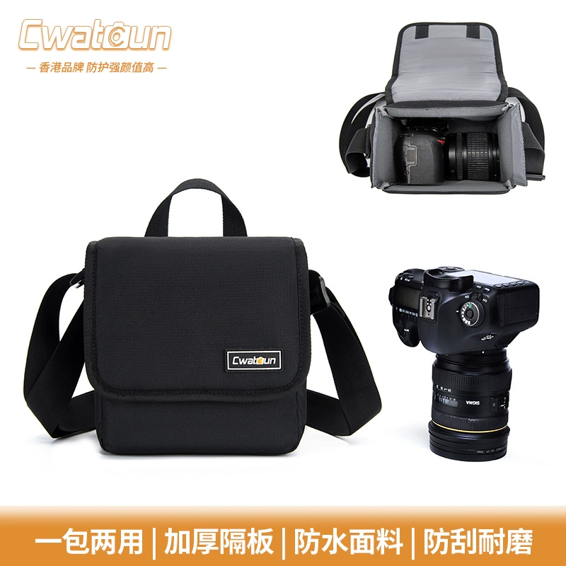 Cwatcun Camera one shoulder, small equipment bag, shoulder bag, organizer bag, Hong Kong, polyester