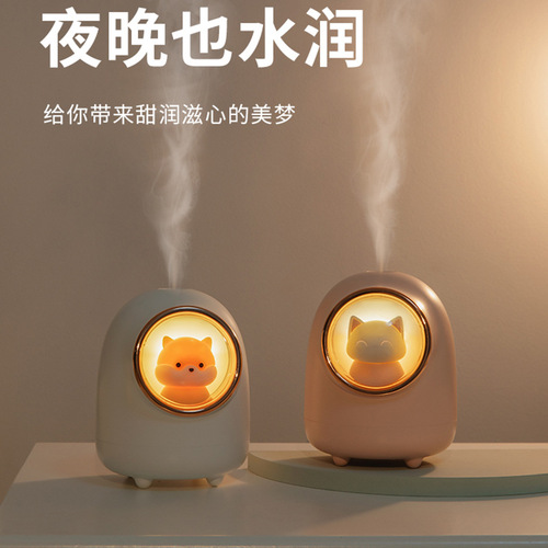 Space capsule cute pet humidifier cute cartoon usb charging small home office desktop humidifier wholesale