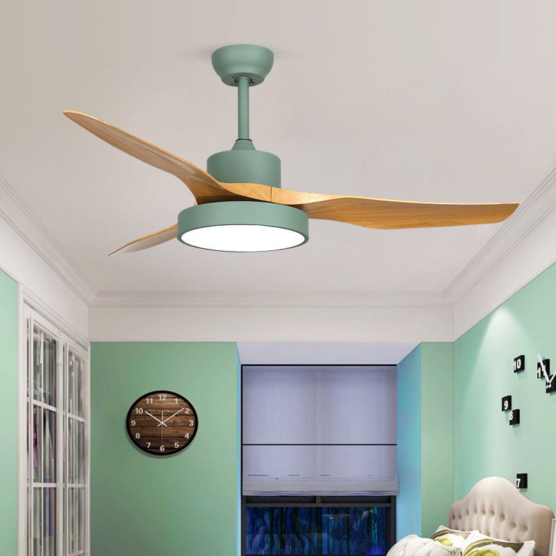 Nordic Large wind fan ceiling fan 2022 new style living room dining room retro commercial low floor ceiling fan chandelier