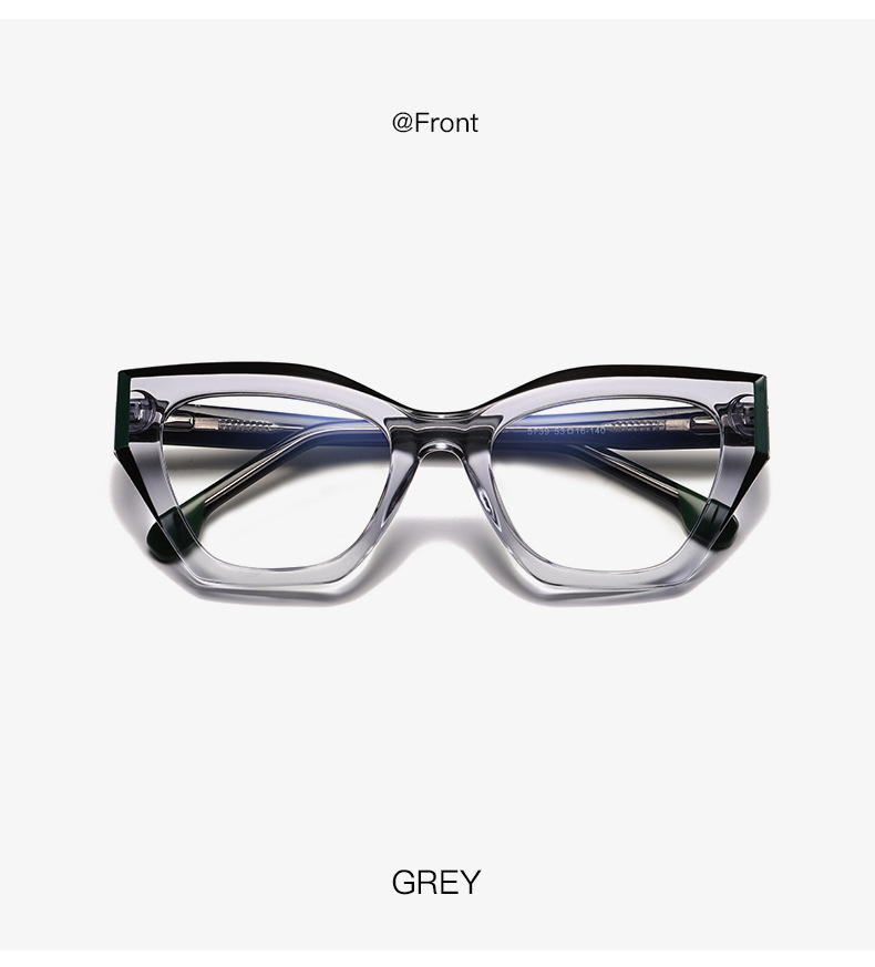 Anti blauwlicht bril retro mode voor dames met platte lens_voghion.com