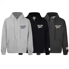 Foreign trade fashion brand Gallery Dept new letter Logo slogan printing zipper coat hoodie loose sweater