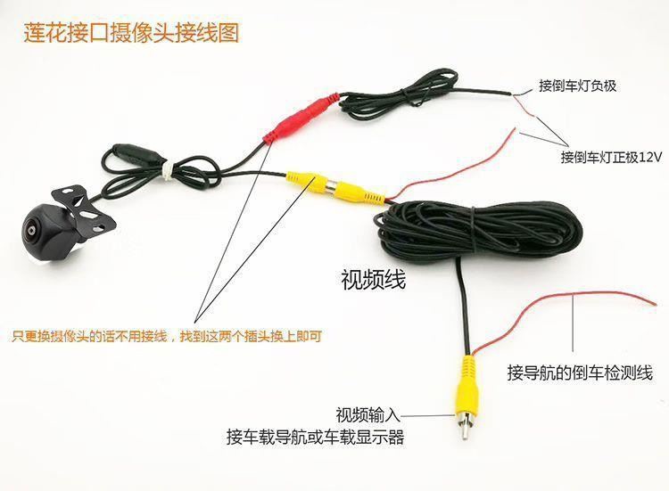 Ahd Rear-Mounted Reversing Camera 720P High-Definition Fisheye Night Vision 1080P Ultra-High-Definition Ccd Vehicle Reversing Image
