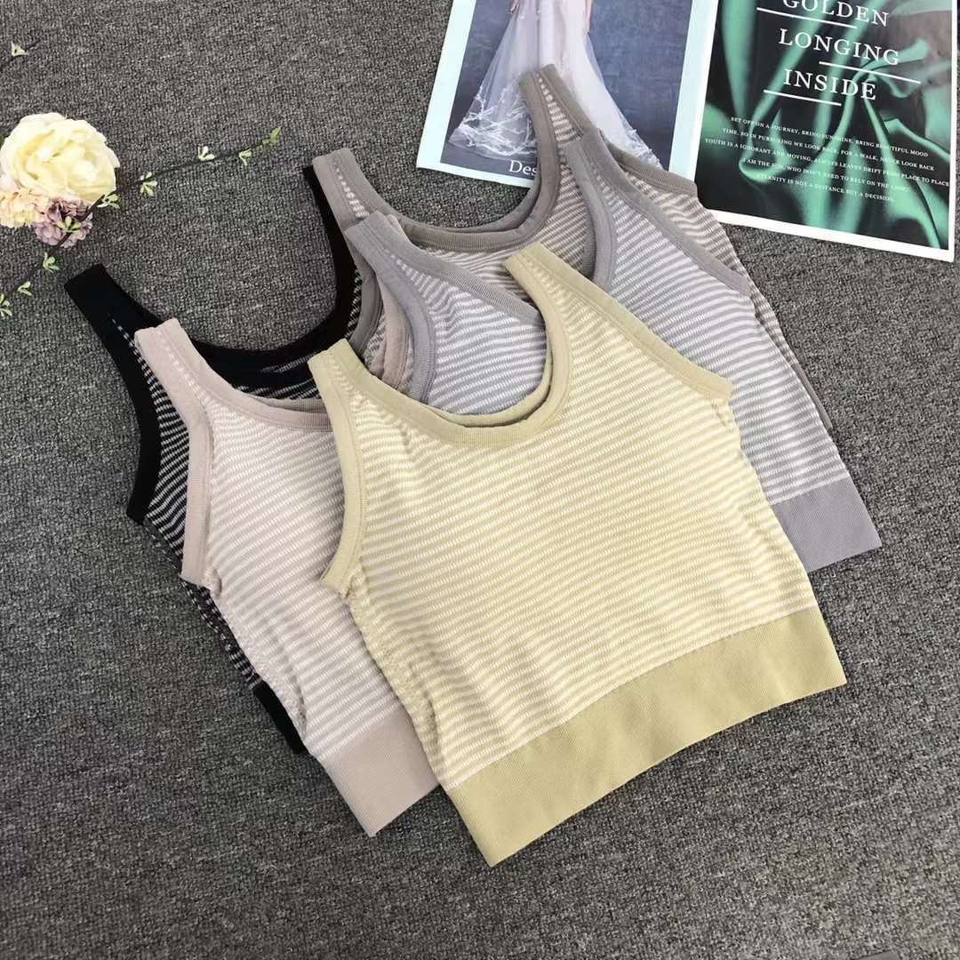 Nuevo chaleco sin costuras de alta elasticidad de alta calidad de dama sin anillo de acero bra de yoga ropa interior deportiva mujer al por mayor