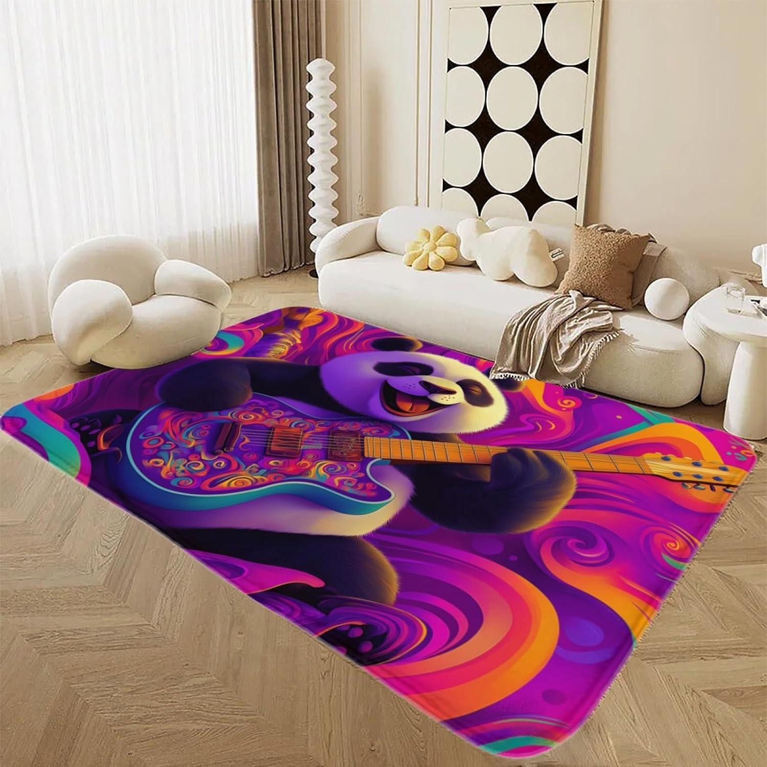 跨境3d动漫印花地垫卧室客厅床边毯隔音全铺地毯法兰绒静音加厚