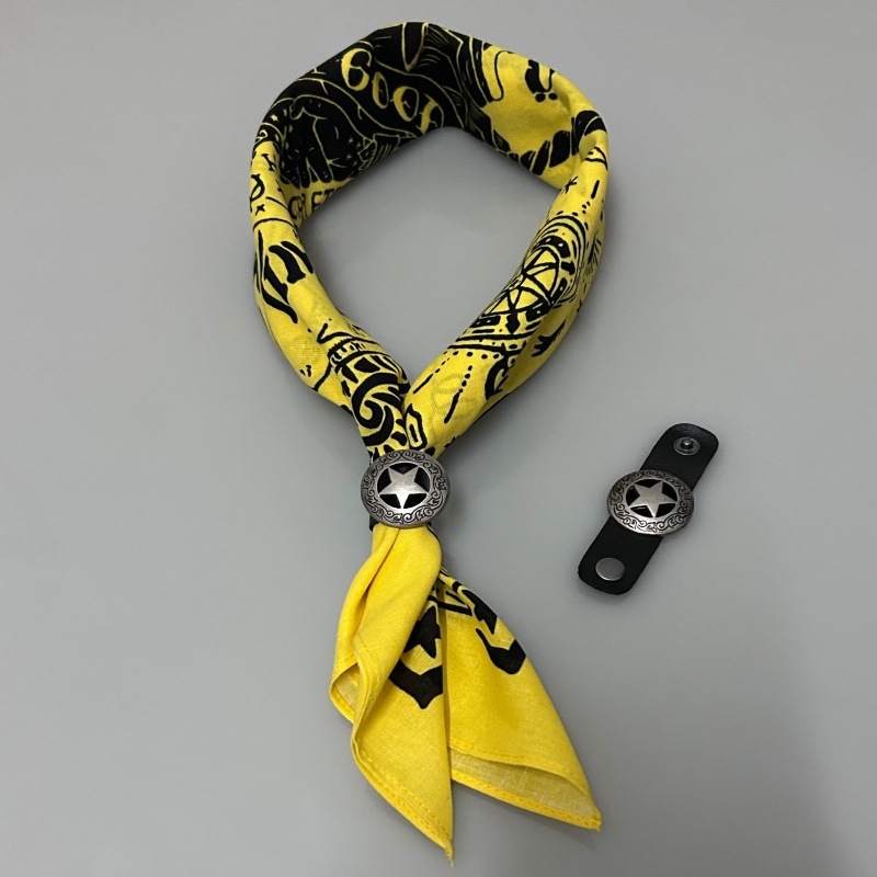 Yellow background navigation + five-pointed star buckle