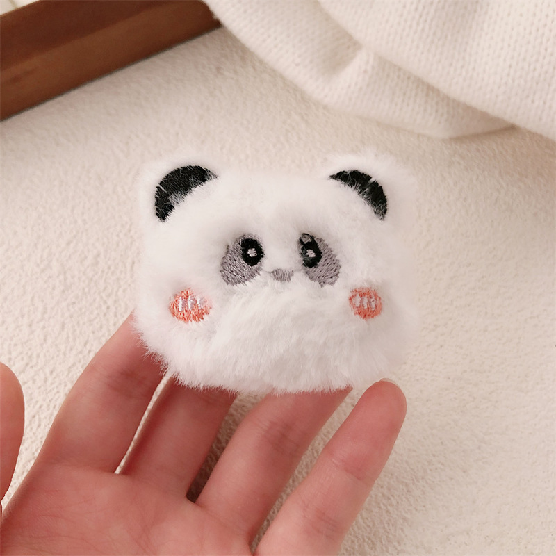 Anillo de pelo de peluche de dibujos animados osos lindos gatitos cuerda de cabello de niña universal de alta elasticidad atada cabeza de banda de goma adornos para el cabello