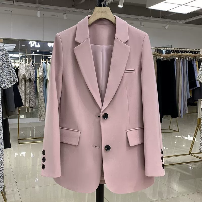 Пиджак oversize корейского стиля, осенний casual блейзер, яркие варианты цвета