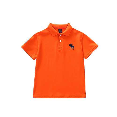  New Summer Children's Polo Shirt with Stand-up Collar Short Sleeve Boys' Cotton T-shirt for Kids and Toddlers Baby Pique Cotton