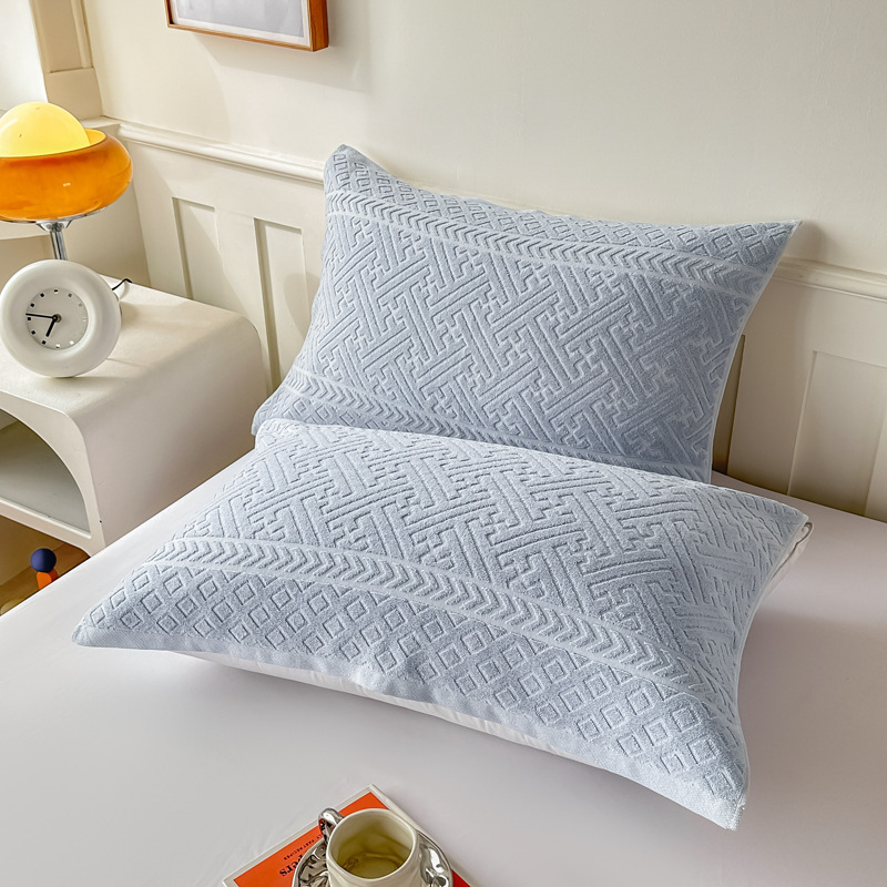 Pure Cotton Pillow Towel for Home Use, Suitable for Adults, Men and Women, All-Season Use, Sweat-Absorbent, Anti-Oil, Non-Slip, Non-Shedding Pad Towel