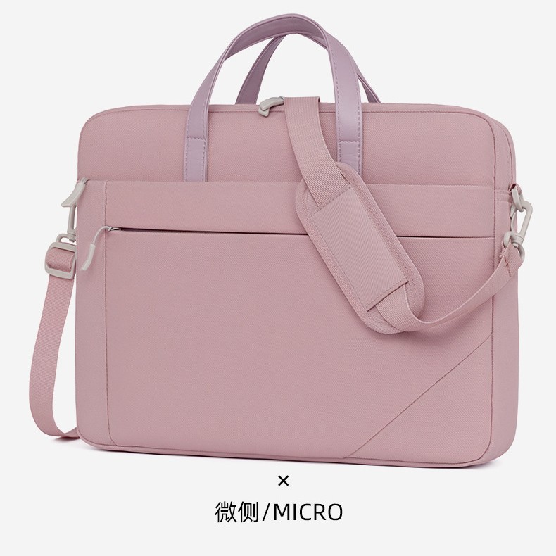 New portable shoulder laptop and tablet bag, business large-capacity conference document 15inch student computer bag