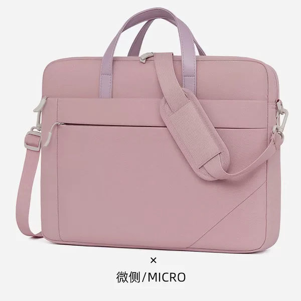 New portable shoulder laptop and tablet bag, business large-capacity conference document 15inch student computer bag