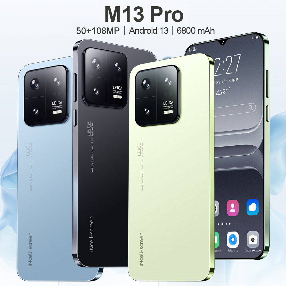 跨境手机M13 Pro大屏7.3寸 2GB+16GB安卓智外贸手机源头厂家代发