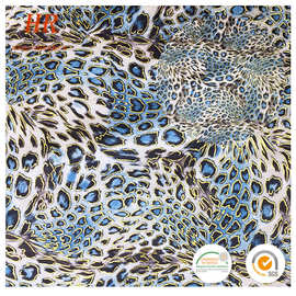 绒布豹纹韩国绒印花蓝白色面料金丝绒女服装卫衣用料服装面料批发