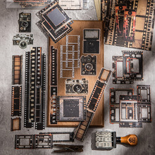 美好的一天跨境复古素材包 时光收藏夹系列 创意百搭手帐痛包拼贴