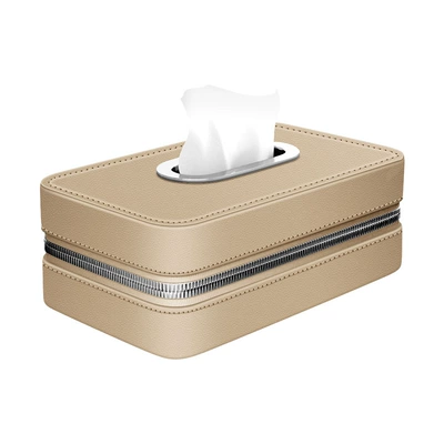 Bag Car Tissue Box, Car tissue box/set - cream-white