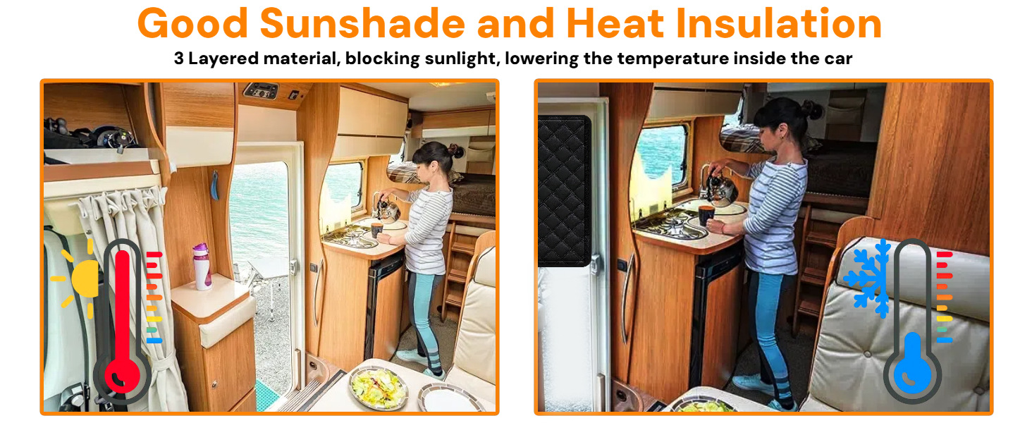 Cross-Border Rv Blackout Aluminum Foil Window Foldableable Sunshade Travel Camping Style Side Shield Suitable for Rv Car Sunshade