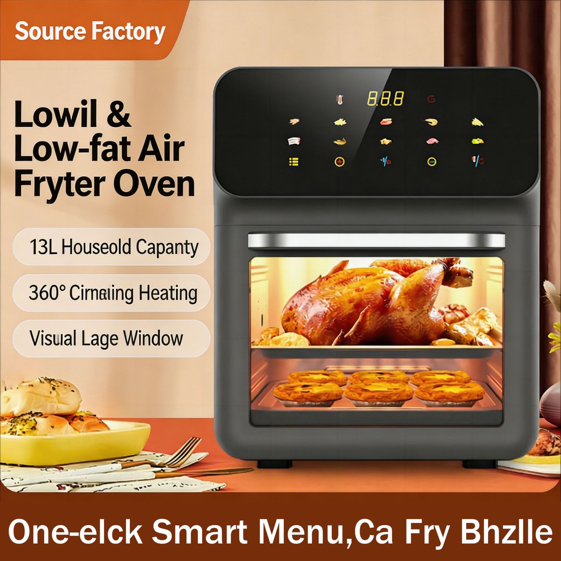 Air Fryer New Model Cross-Border Air Fryer Smart Home Multifunctional European Standard American Standard British Standard Foreign Trade Fryer