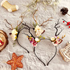 Christmas Mori female antlers hair hoop immortal festive jewelry elk hair clip plush hair card flower elves hair hoop