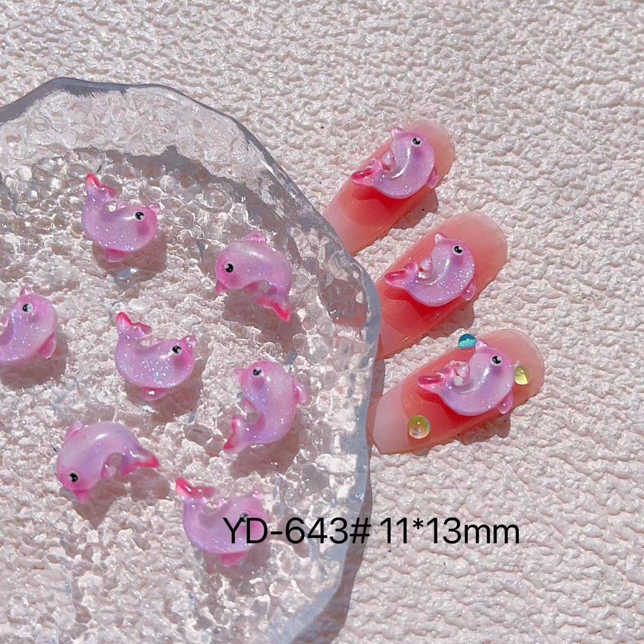 15g Weight Nail Decoration Accessories Nail Supplies 10 PCS/Package Quantity Resin Material Dolphin, Hippocampus, Shell Pattern Cute, Sweet Style Cute Sweet Dolphin Hippocampus Shell Resin Nail Decoration Accessories 10 PCS/Package 7