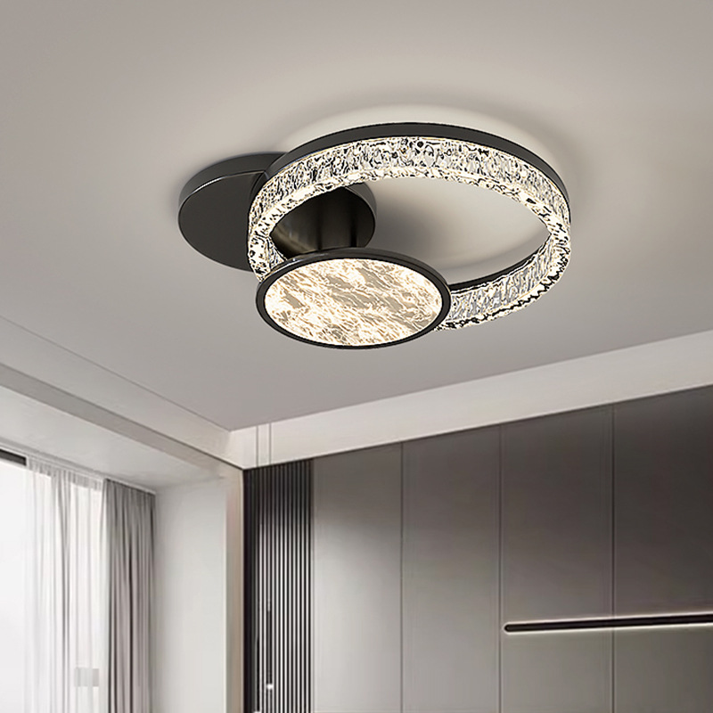 2025 nueva lámpara de sala de estar, sensación de alta calidad, grieta de hielo, lámpara principal de nube minimalista de estilo italiano, lámpara de techo de protección ocular de espectro completo