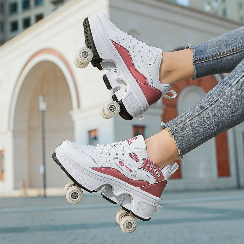 Трансформирующаяся четырехколесная обувь Heelys, обувь для ходьбы и катания на коньках, новые роликовые коньки, роликовые коньки