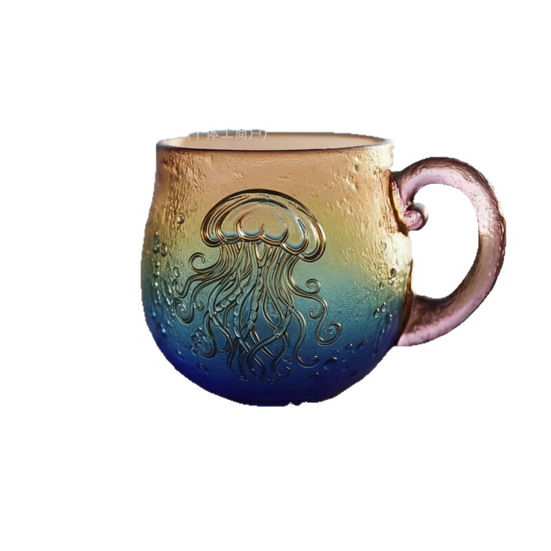 跨境新品热销Sea Wave Mug海浪马克杯咖啡杯树脂不锈钢海螺贝壳|undefined